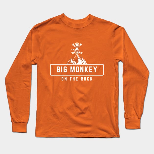 Big Monkey On The Rock Long Sleeve T-Shirt by dGEN Network